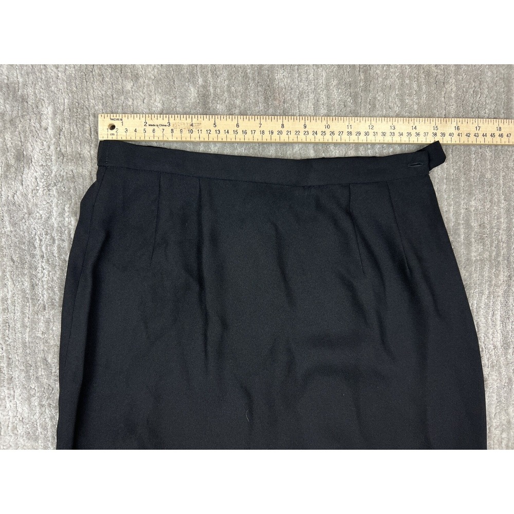 Morton Bernard Skirt Womens 6 Black Midi Pencil Straight High Waist Side Slit - Picture 4 of 10